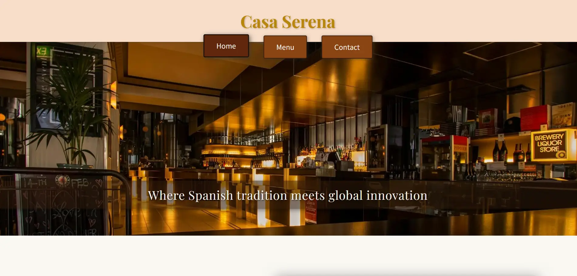 Captura de pantalla del proyecto Casa Serena